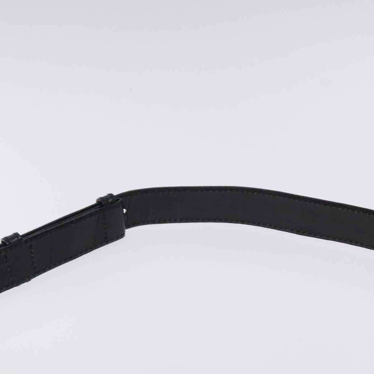 Salvatore Ferragamo Shoulder Bag Leather Black Gold Auth 127848