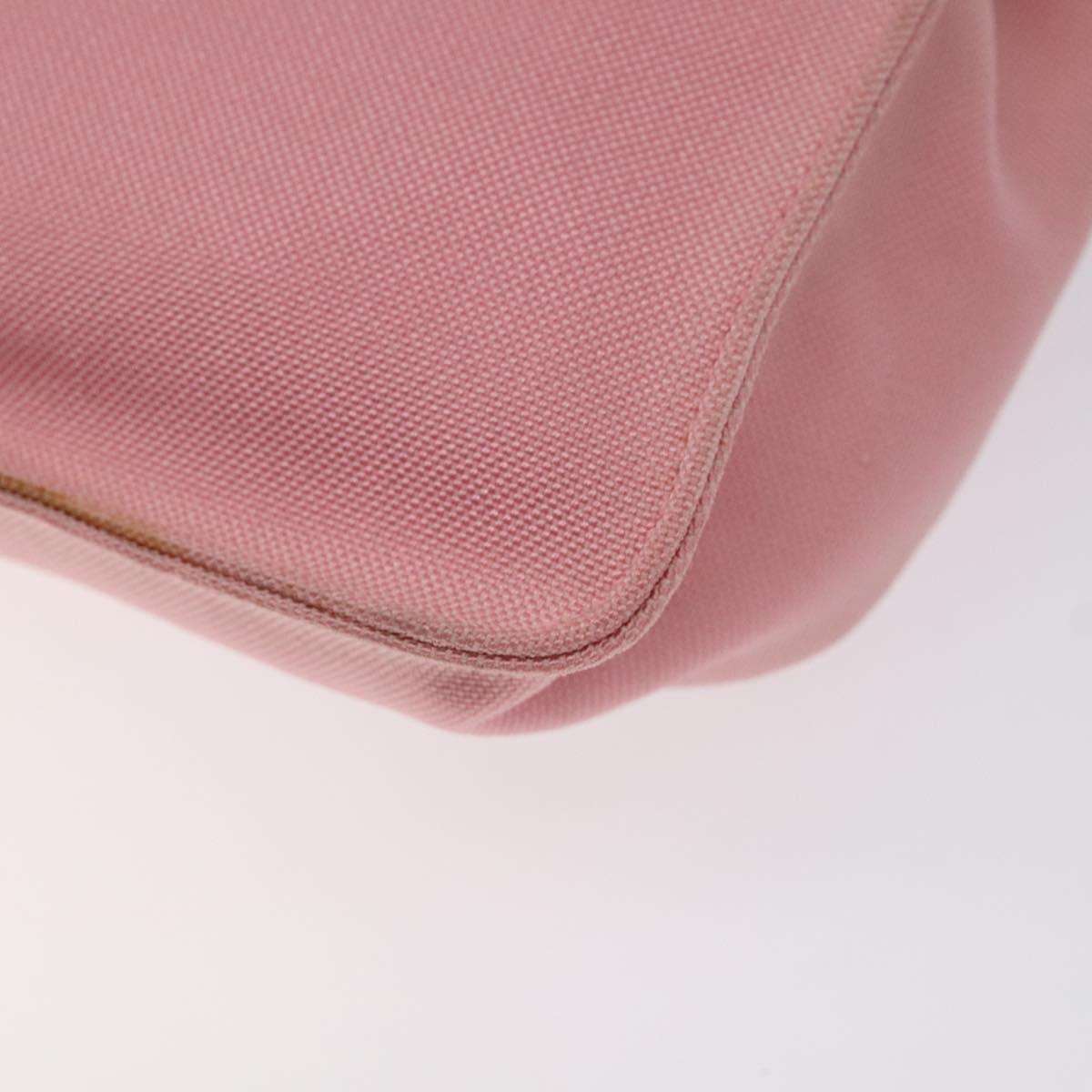 PRADA Shoulder Bag Canvas Pink Silver Auth 127866