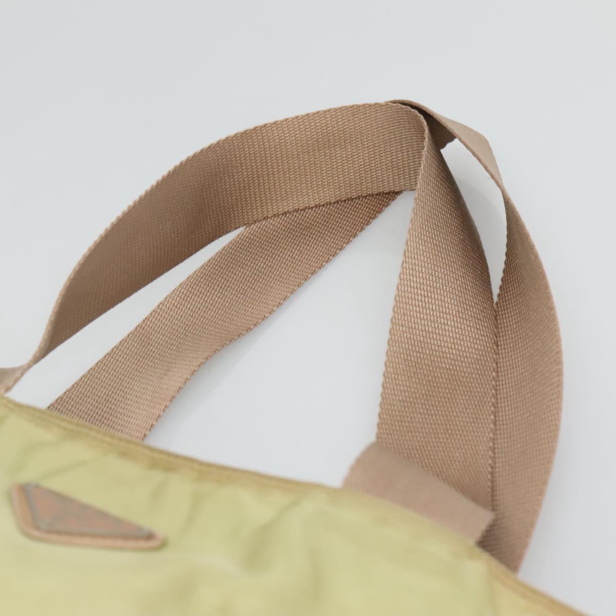 PRADA Tote Bag Nylon Light green Auth 127872