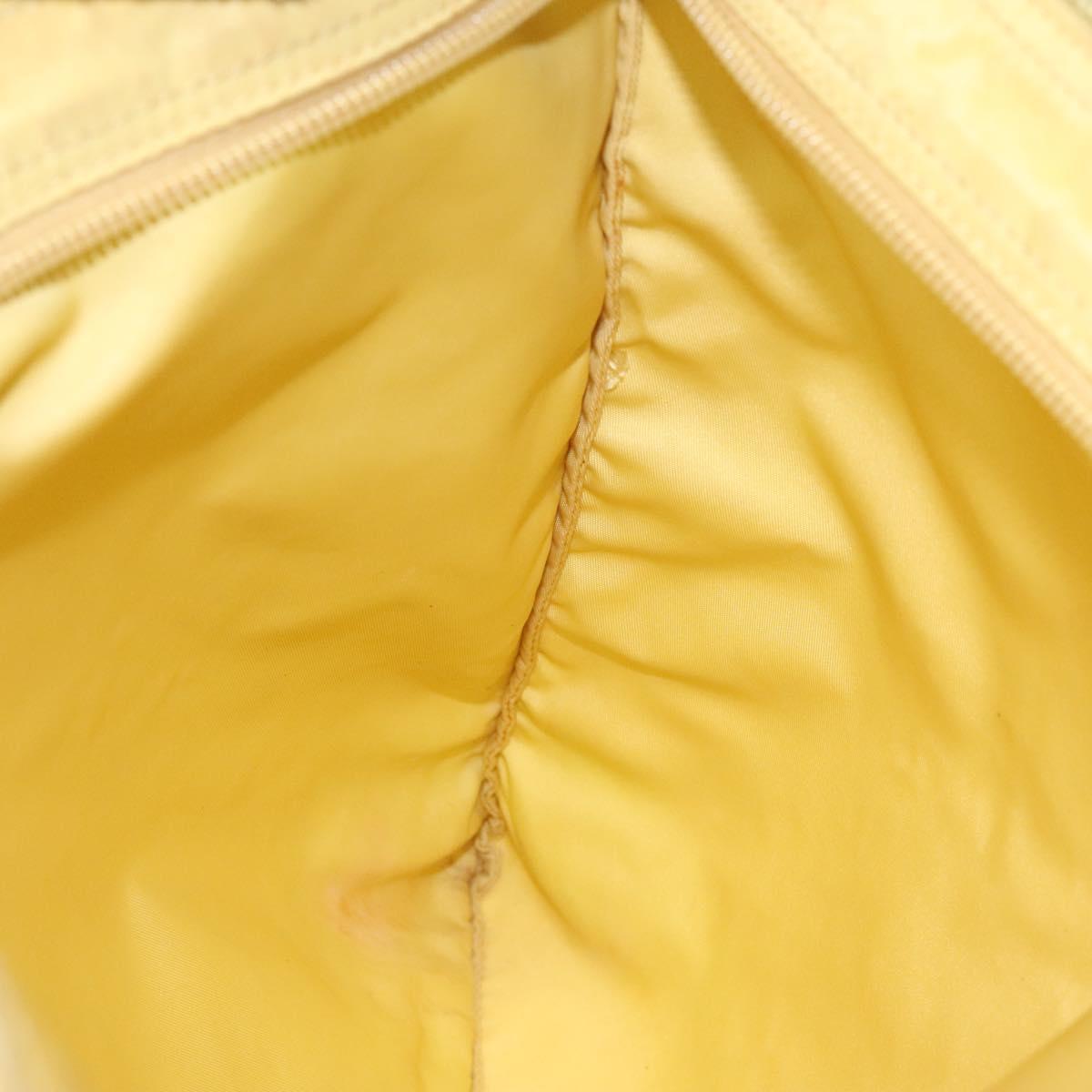 PRADA Shoulder Bag Nylon Yellow Auth 127873