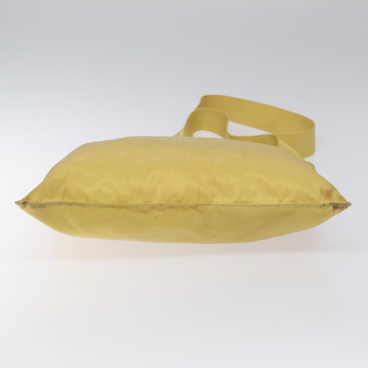 PRADA Shoulder Bag Nylon Yellow Auth 127873