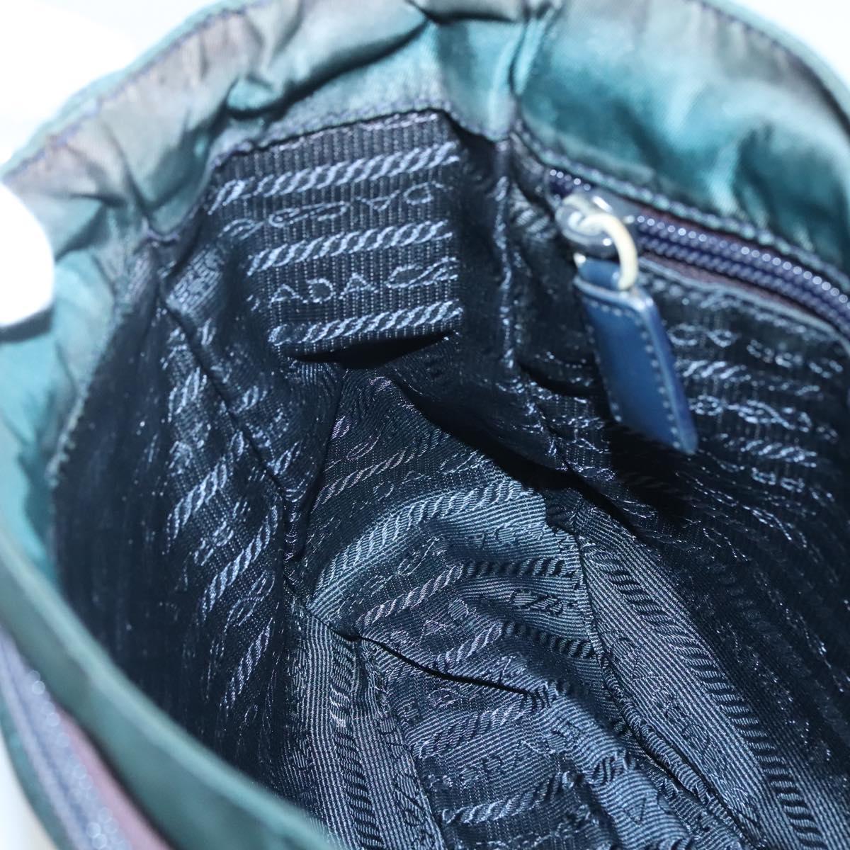 PRADA Shoulder Bag Nylon Green Auth 127874