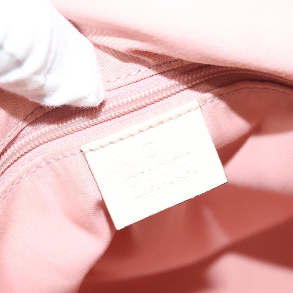 GUCCI GG Canvas Hand Bag Gold Pink 141470 Auth 127877