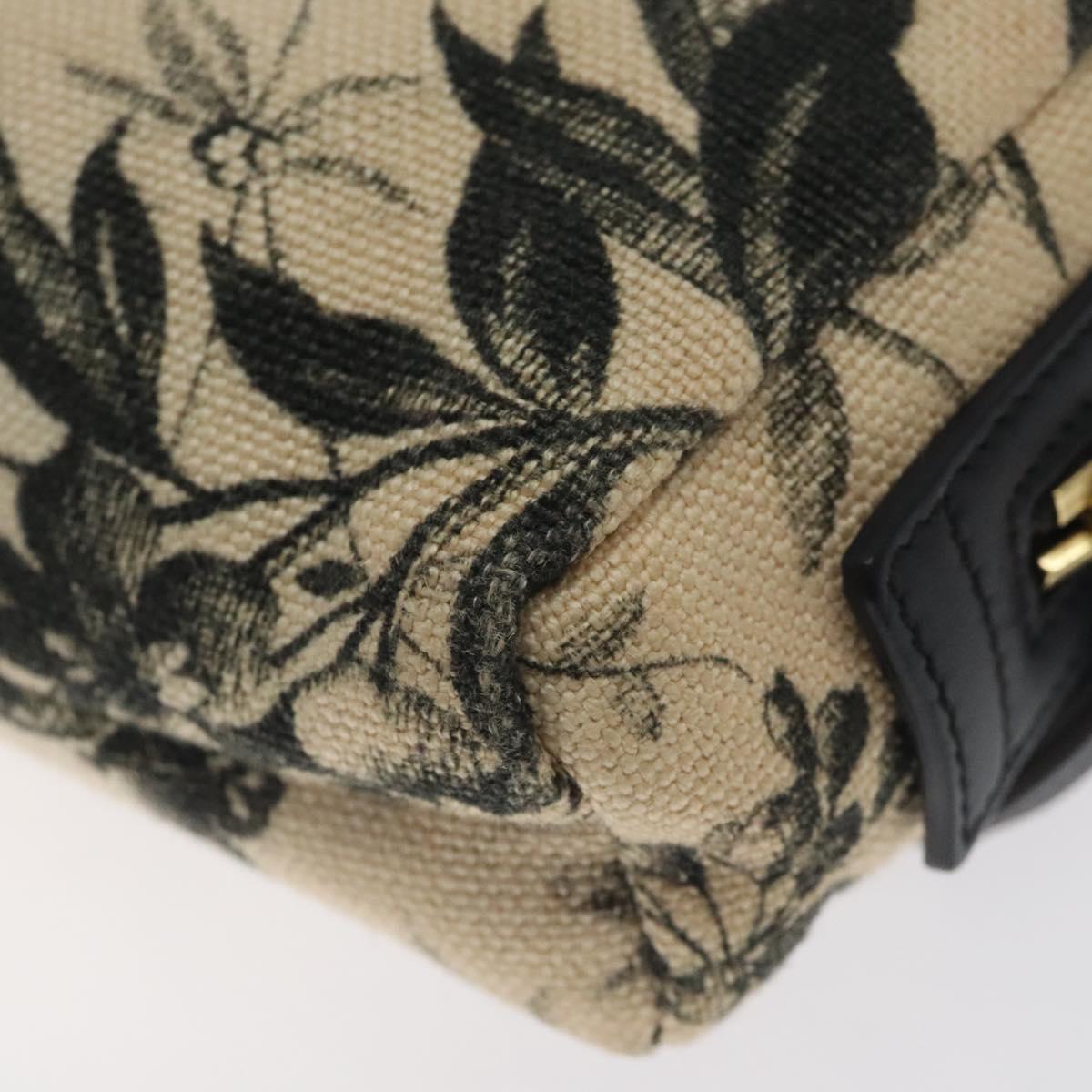 GUCCI Pouch Canvas Beige Gold 442690 Auth 127880