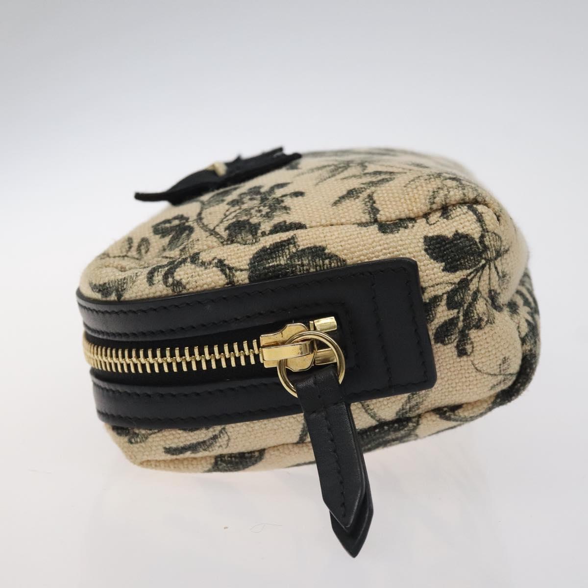 GUCCI Pouch Canvas Beige Gold 442690 Auth 127880