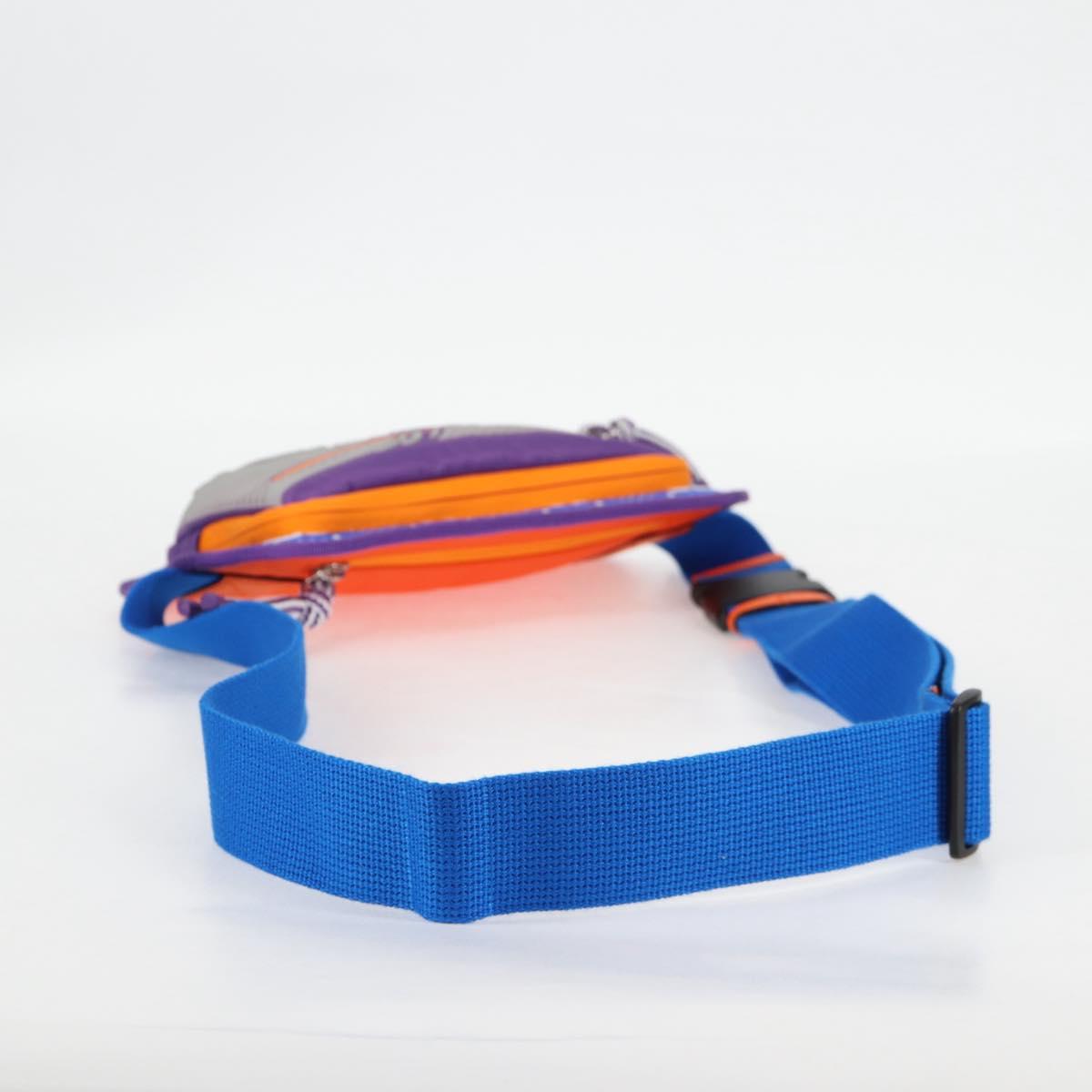 GUCCI Waist bag Nylon Silver Purple 752102 Auth 127885M