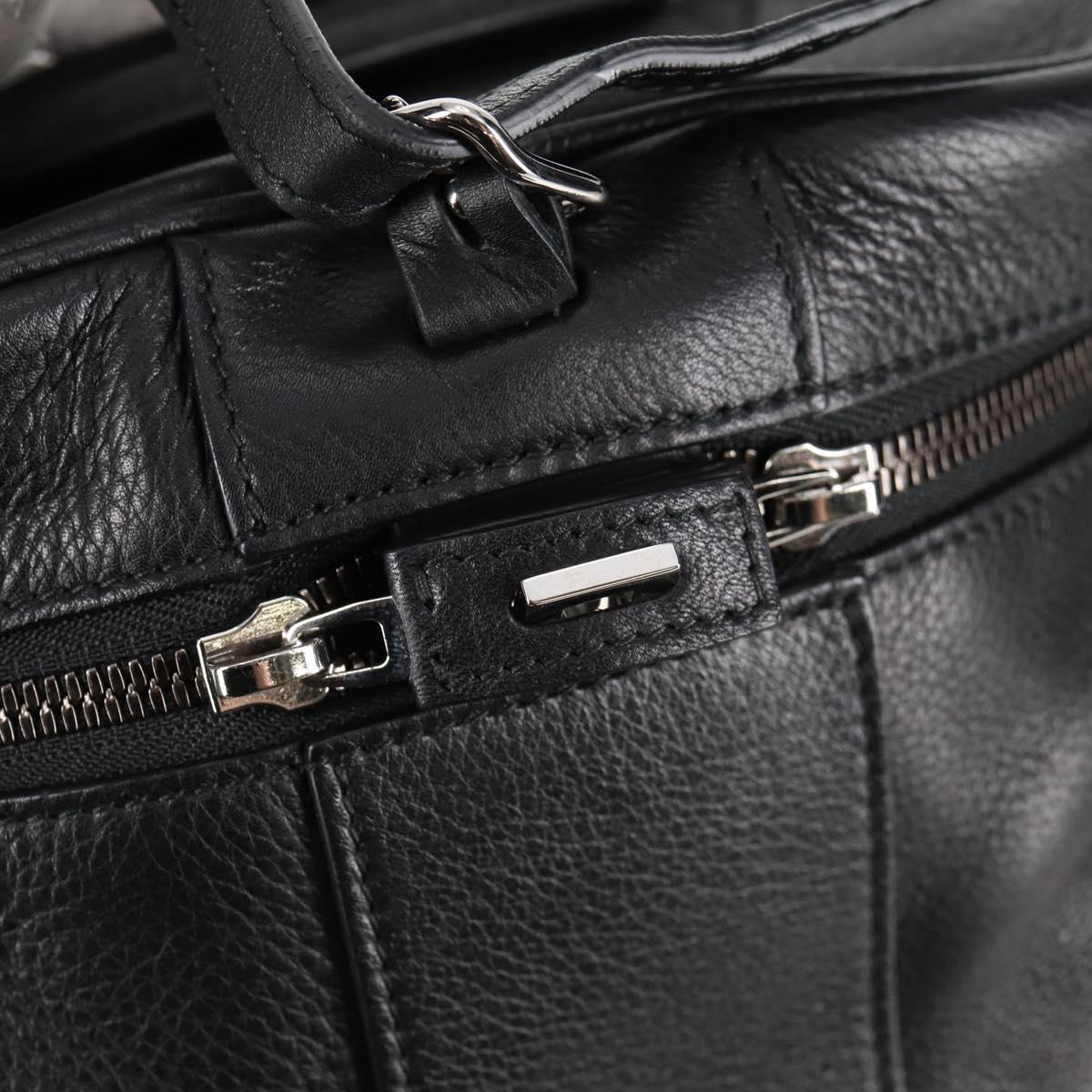 BALENCIAGA Shoulder Bag Leather Black Auth 127888V