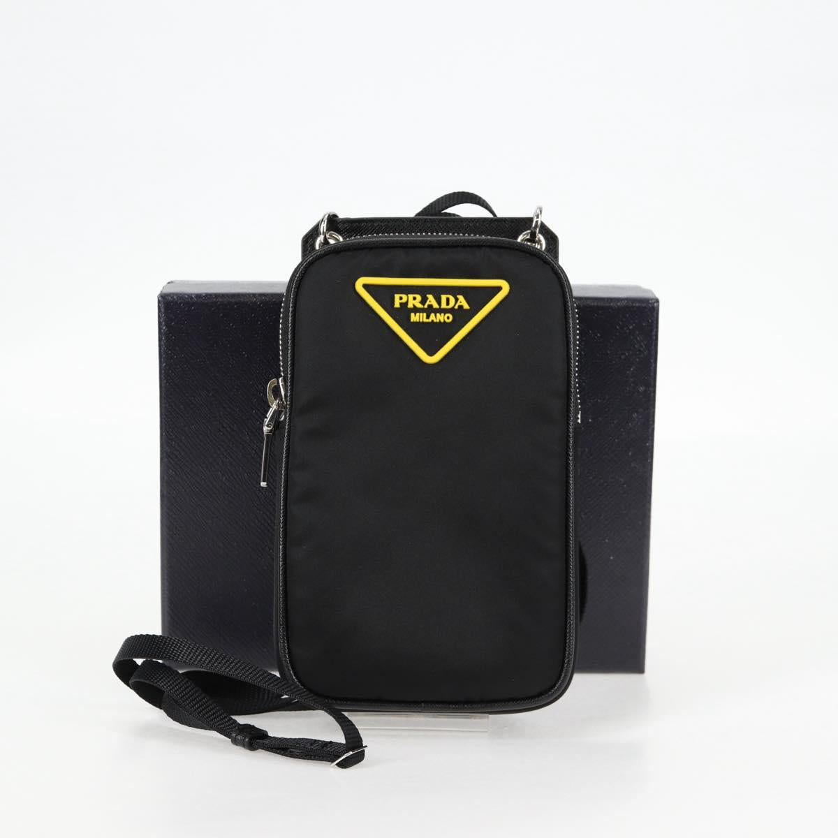 PRADA Shoulder Bag Nylon Black Auth 127896M