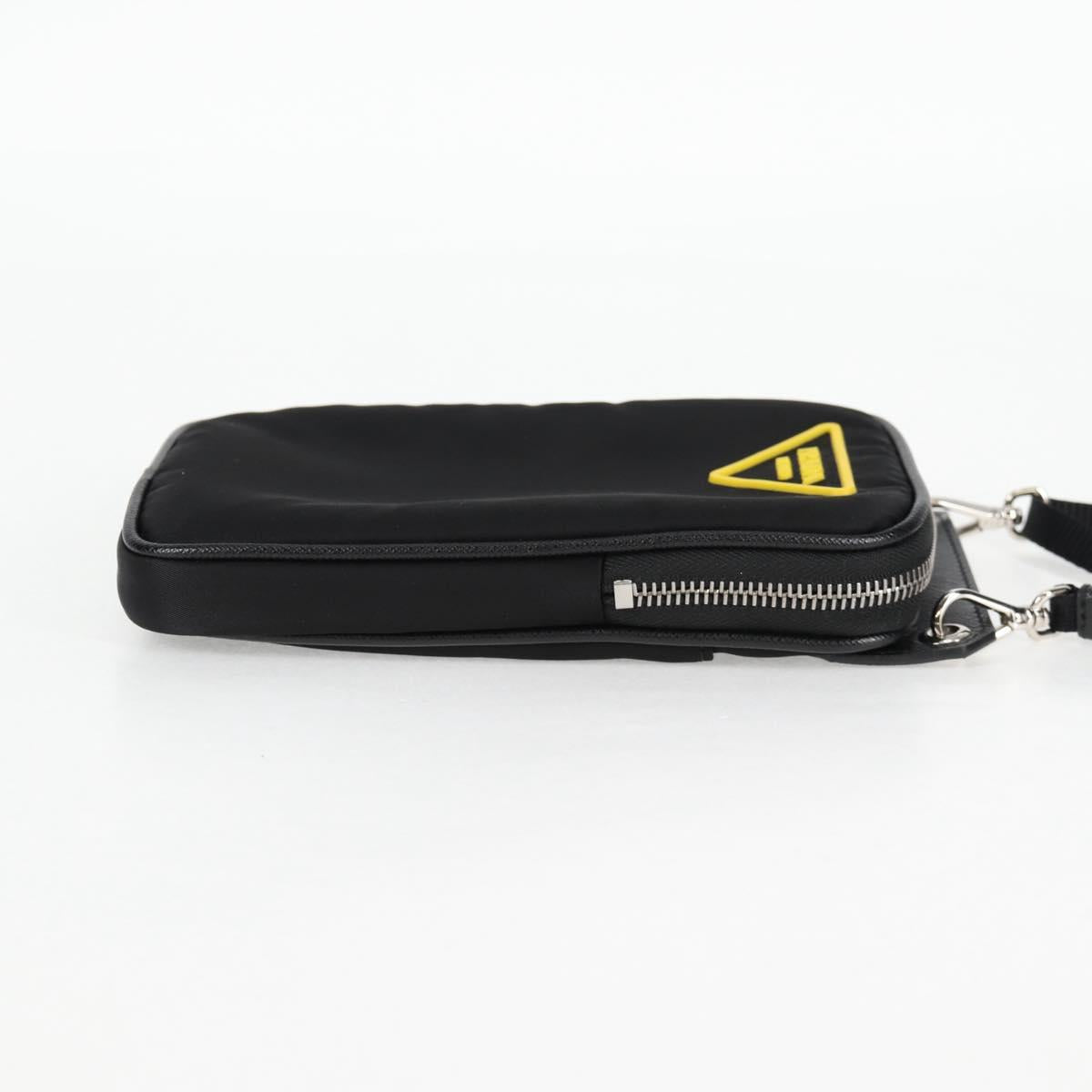 PRADA Shoulder Bag Nylon Black Auth 127896M