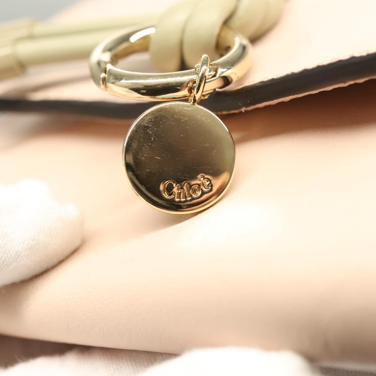 Chloe Wallet Leather Pink Gold Auth 127897V