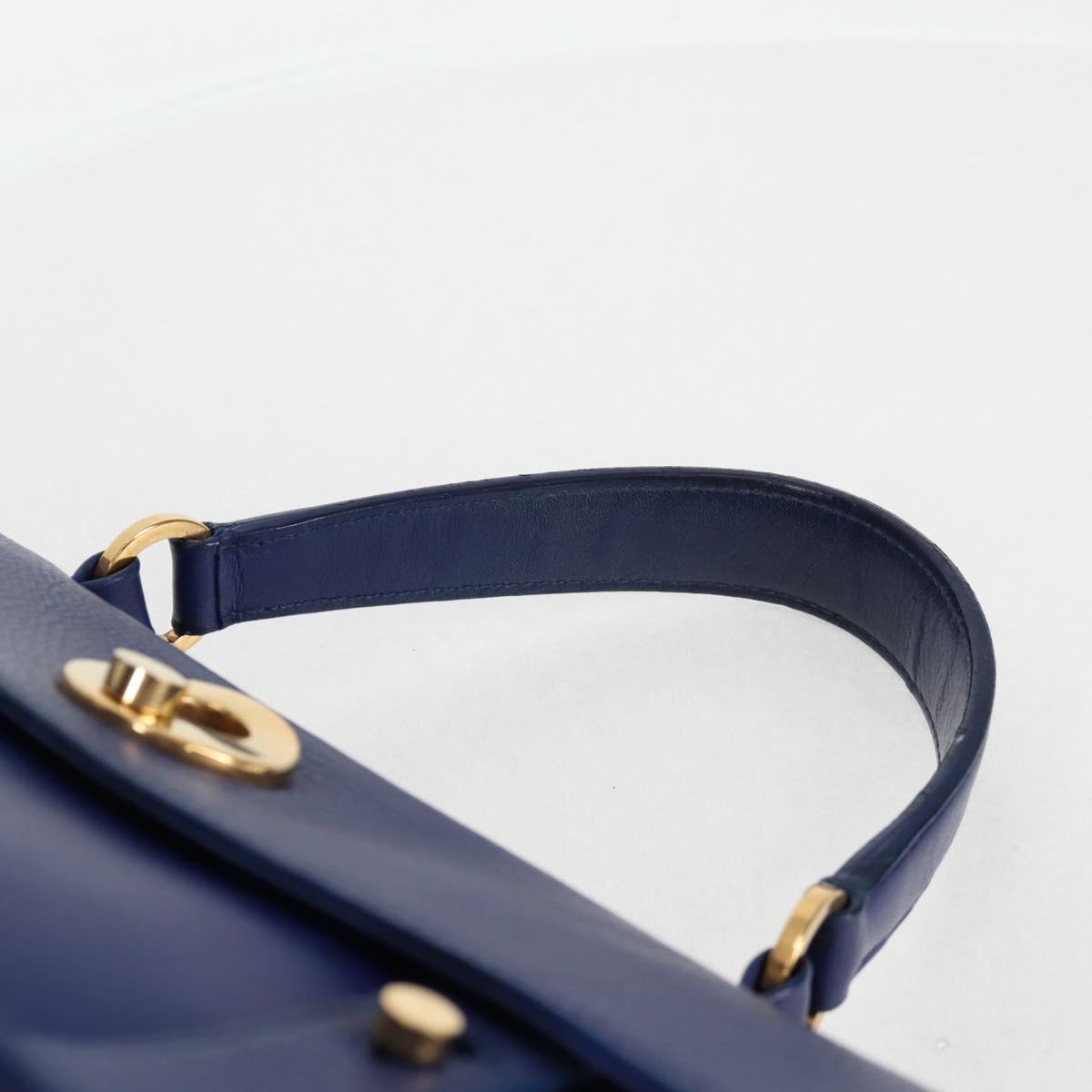 SAINT LAURENT Shoulder Bag Leather 2way Blue Gold 313456 Auth 127908V