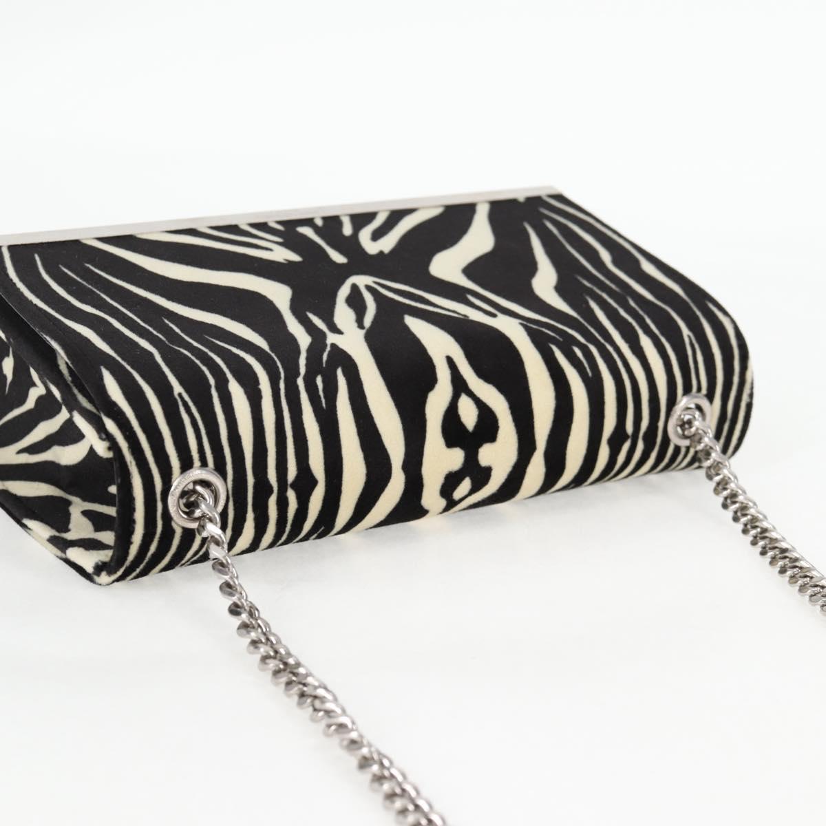 SAINT LAURENT Chain Bag Fabric Zebra Pattern 707690 FAAIA 1075 Auth 127912M