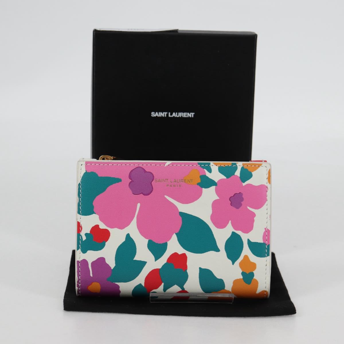 SAINT LAURENT Wallet Leather Multicolor Auth 127915M