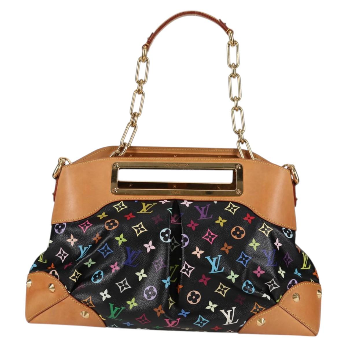 LOUIS VUITTON Monogram Multicolor Judy GM Bag 2way Black M40254 LV Auth 127947V