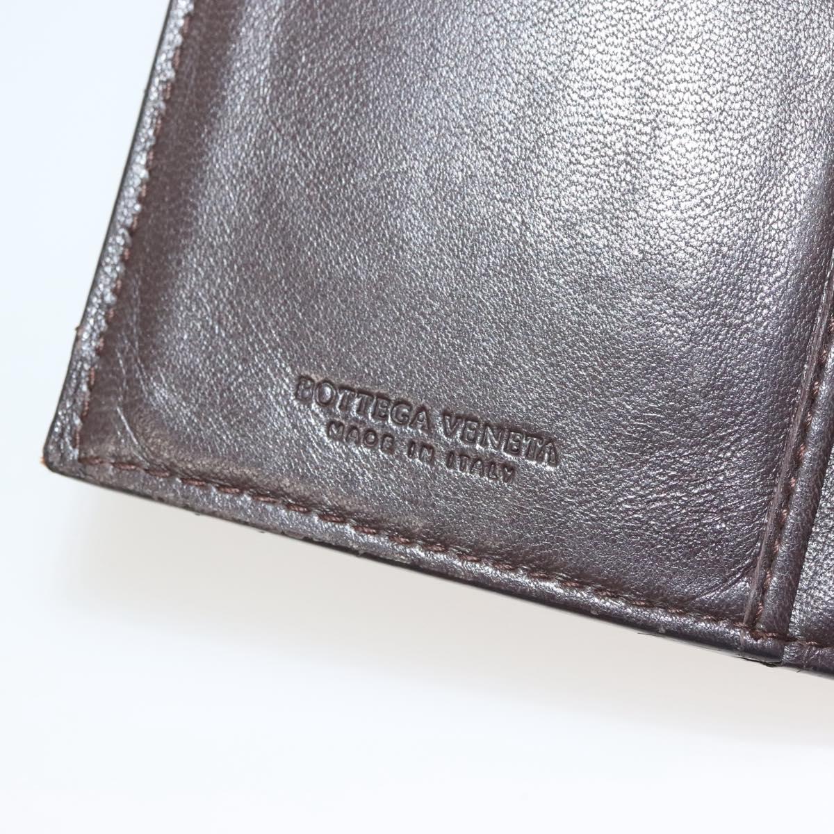 BOTTEGA VENETA INTRECCIATO Wallet Leather Brown 121060 Auth 127951
