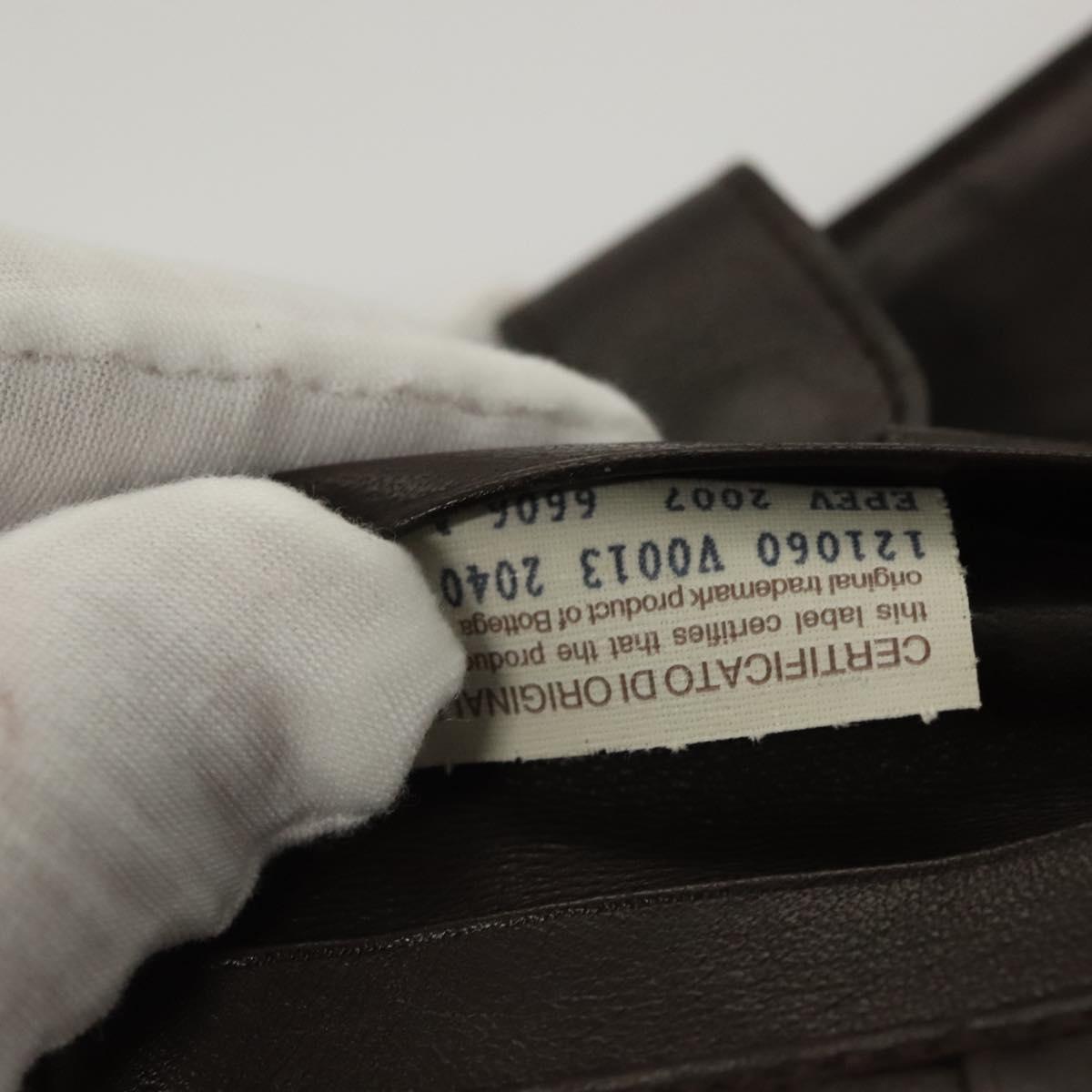 BOTTEGA VENETA INTRECCIATO Wallet Leather Brown 121060 Auth 127951