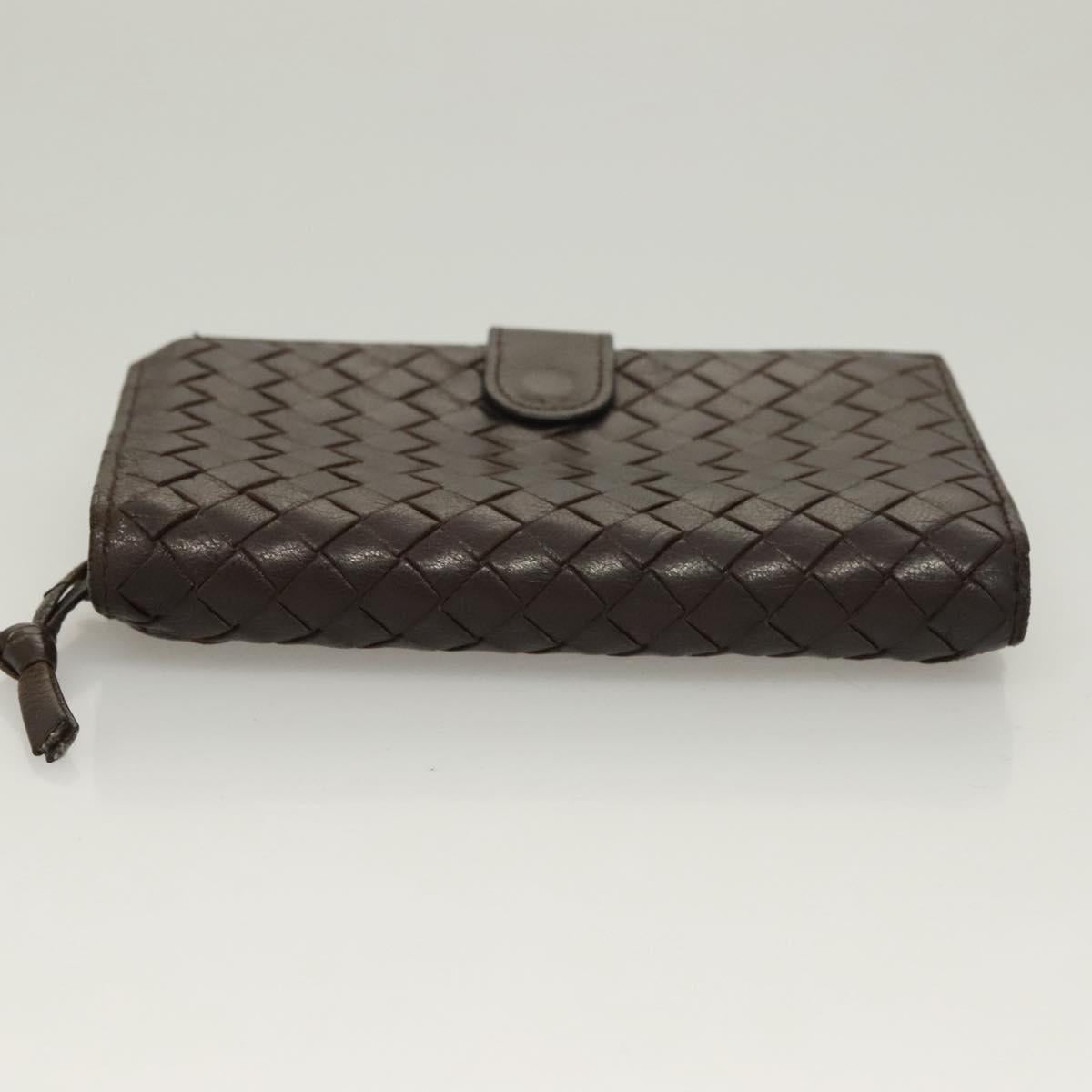 BOTTEGA VENETA INTRECCIATO Wallet Leather Brown 121060 Auth 127951