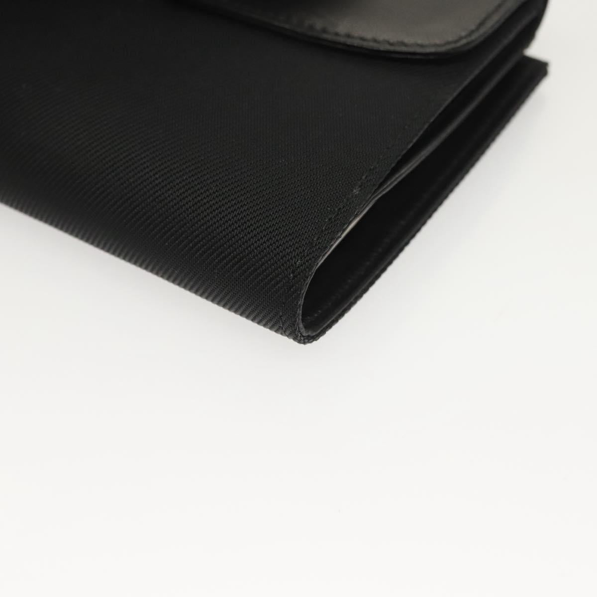 FENDI Wallet Canvas Black Auth 127954V