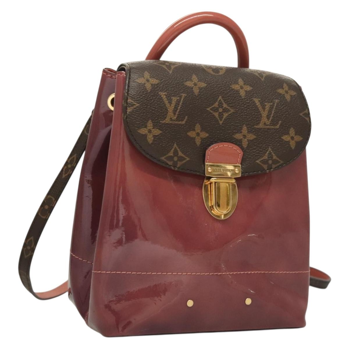 LOUIS VUITTON Monogram Vernis Hot Springs Backpack Pink M53545 LV Auth 127967