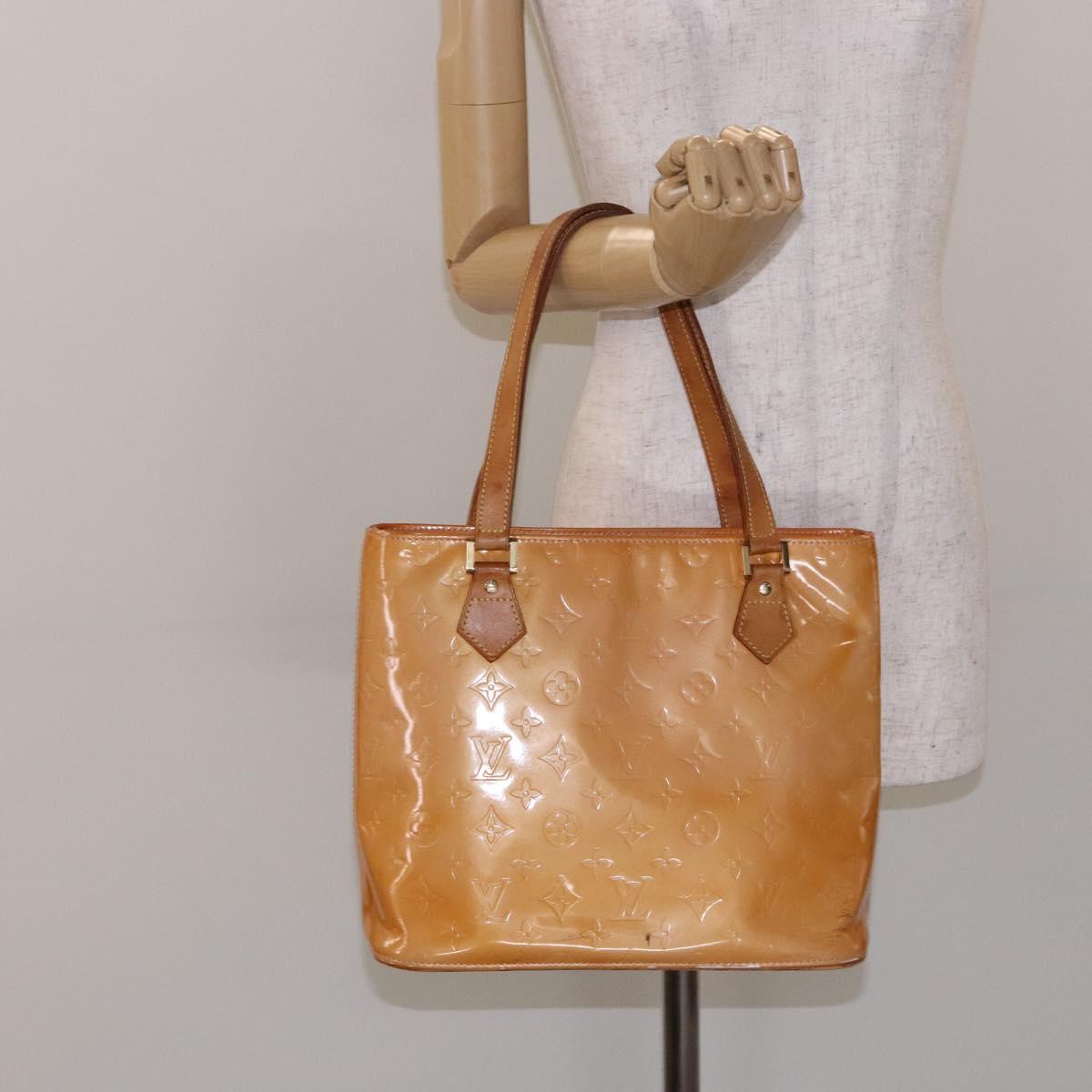 LOUIS VUITTON Monogram Vernis Houston Bag Marshmallow Pink M91302 LV Auth 127969