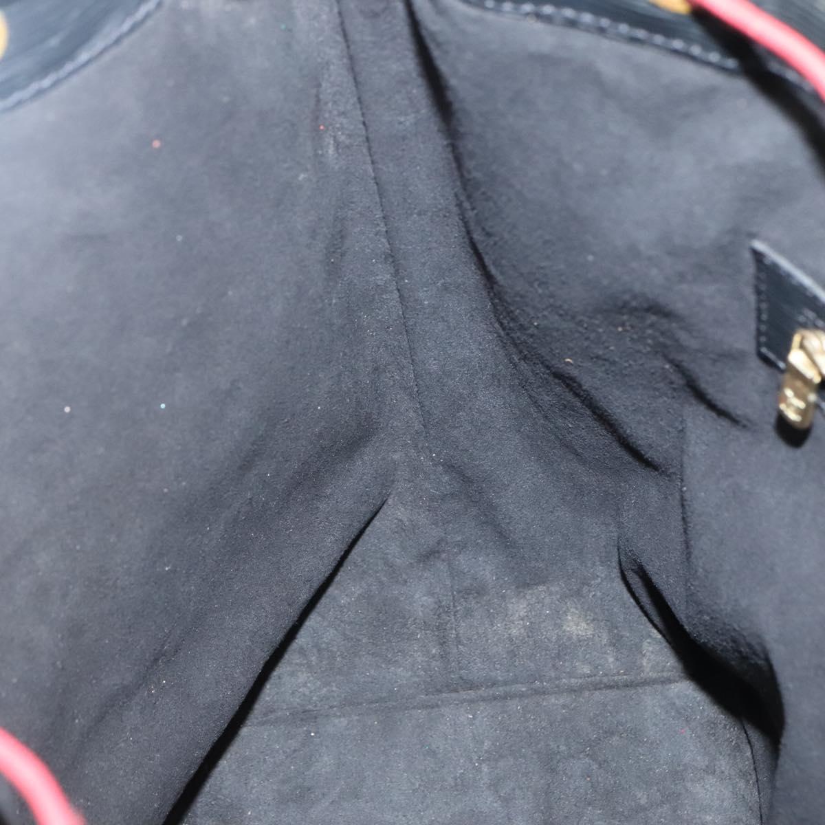 LOUIS VUITTON Epi Noe Shoulder Bag Bicolor Black Red M44017 LV Auth 127971