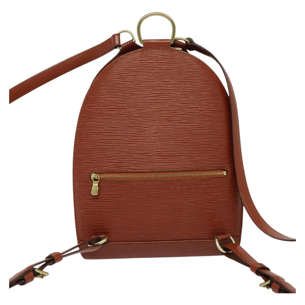 LOUIS VUITTON Epi Mabillon Backpack Brown M52233 LV Auth 127981