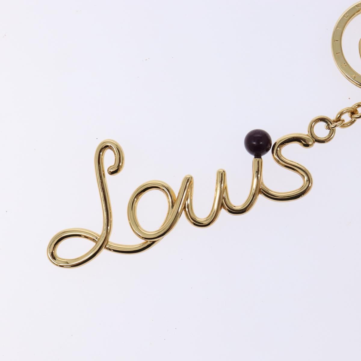 LOUIS VUITTON Louis Wire Charm metal Gold M78613 LV Auth 127984M