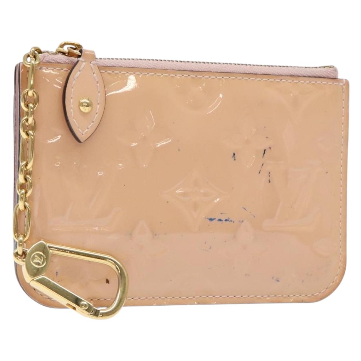 LOUIS VUITTON Vernis Pochette Cles NM Coin Rose Valerine M61286 LV Auth 127985