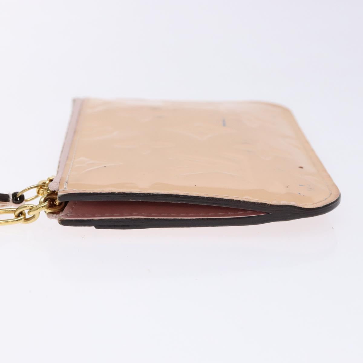LOUIS VUITTON Vernis Pochette Cles NM Coin Rose Valerine M61286 LV Auth 127985