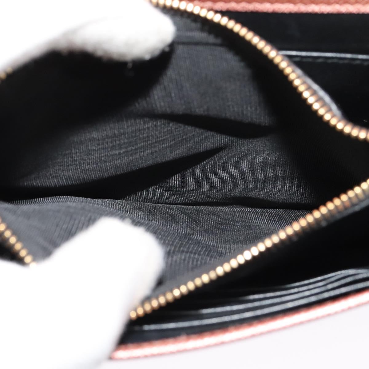 PRADA Chain Shoulder Bag Leather Pink Gold Auth 127990