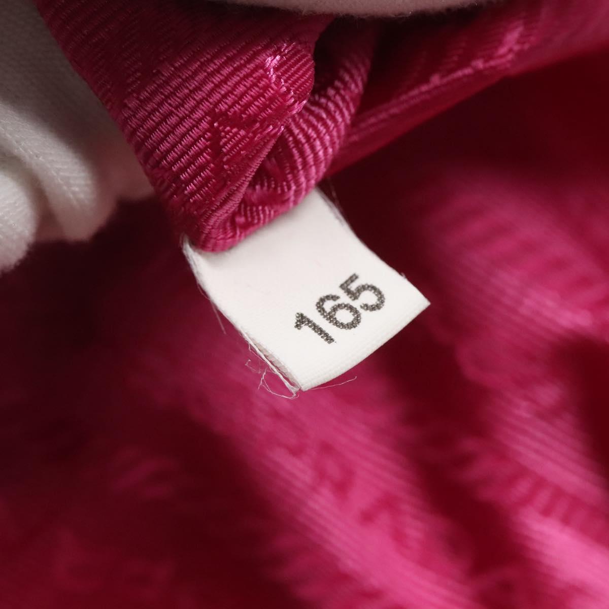 PRADA Hand Bag Nylon Pink Gold Auth 128057