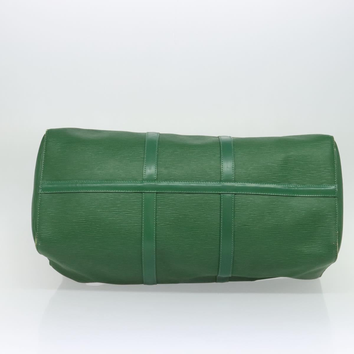 LOUIS VUITTON Epi Keepall 50 Boston Bag Green M42964 LV Auth 128070