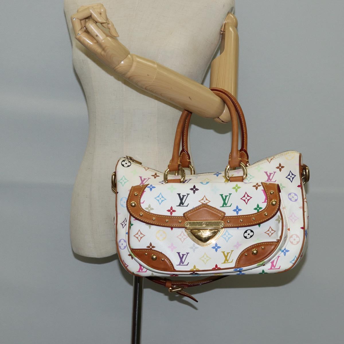 LOUIS VUITTON Monogram Multicolor Rita Bag 2way White M40125 LV Auth 128116V