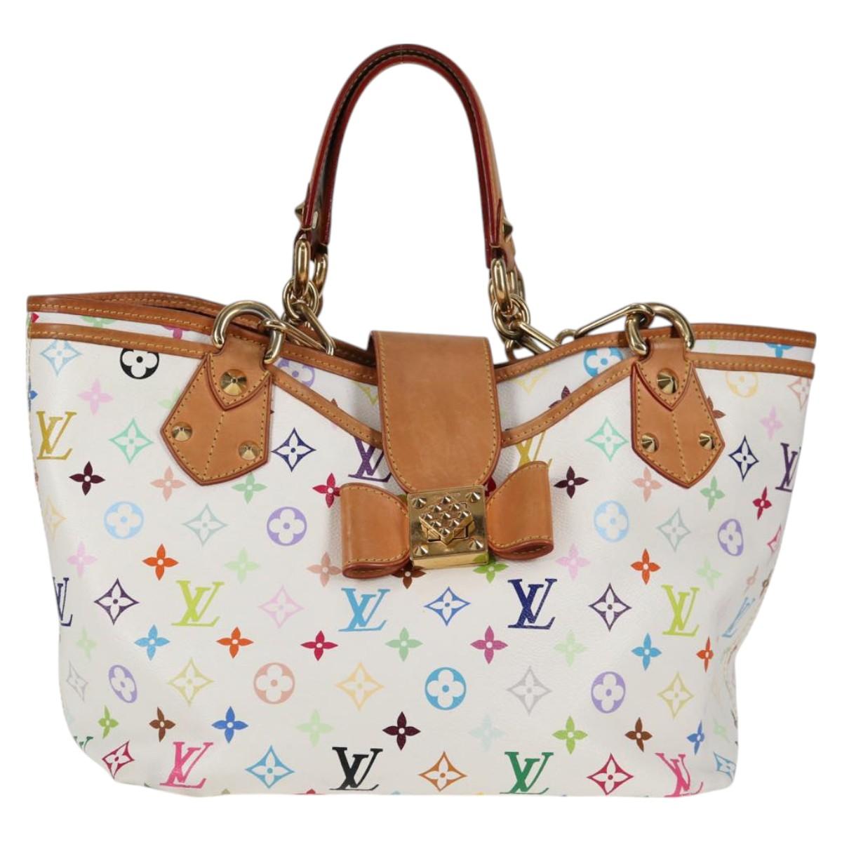 LOUIS VUITTON Monogram Multicolor Annie GM Tote Bag White M40303 LV Auth 128117V