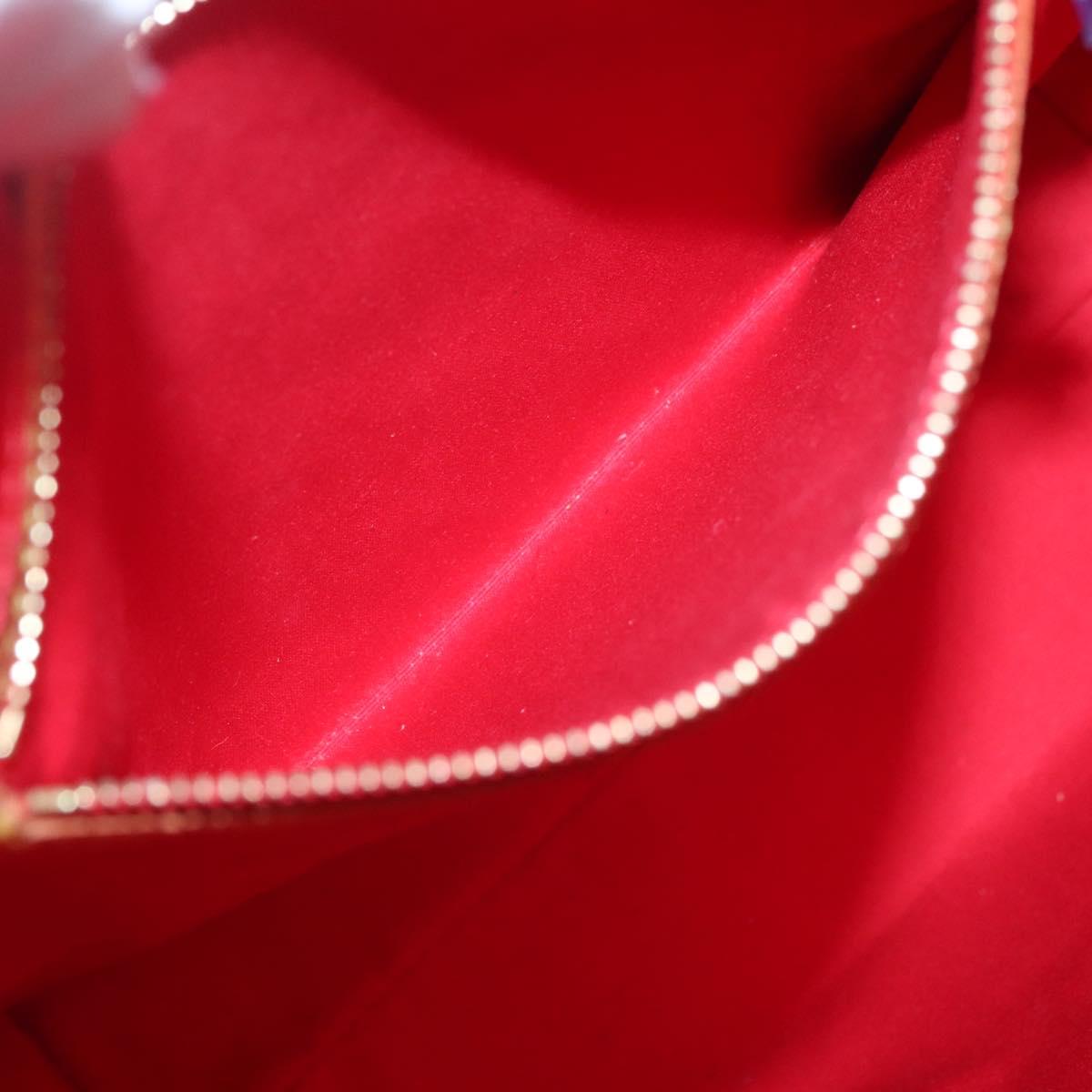 LOUIS VUITTON Monogram Vernis Reade MM Hand Bag Red Rouge M91086 LV Auth 128134