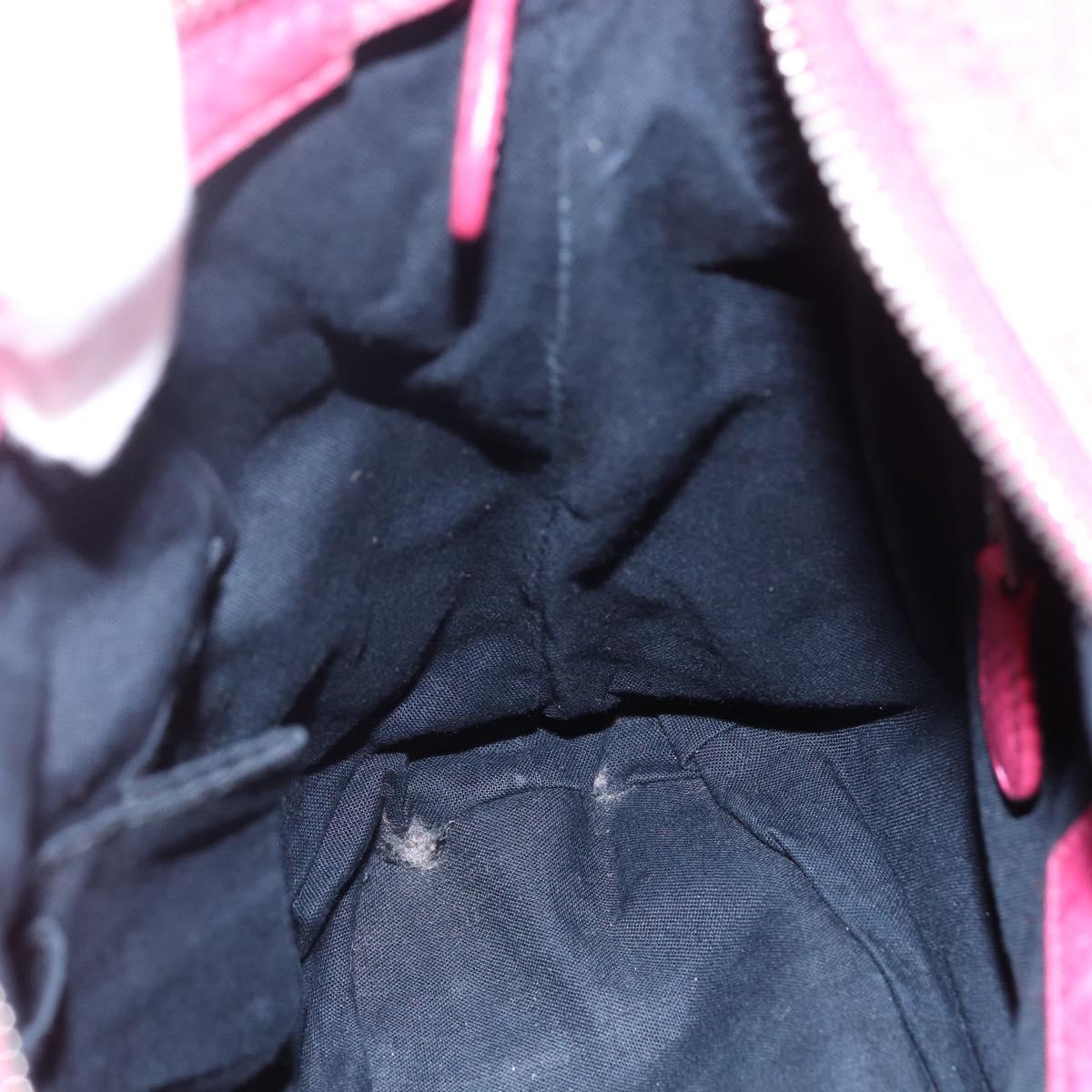 BALENCIAGA City Hand Bag Leather 2way Pink Silver 240578 Auth 128166