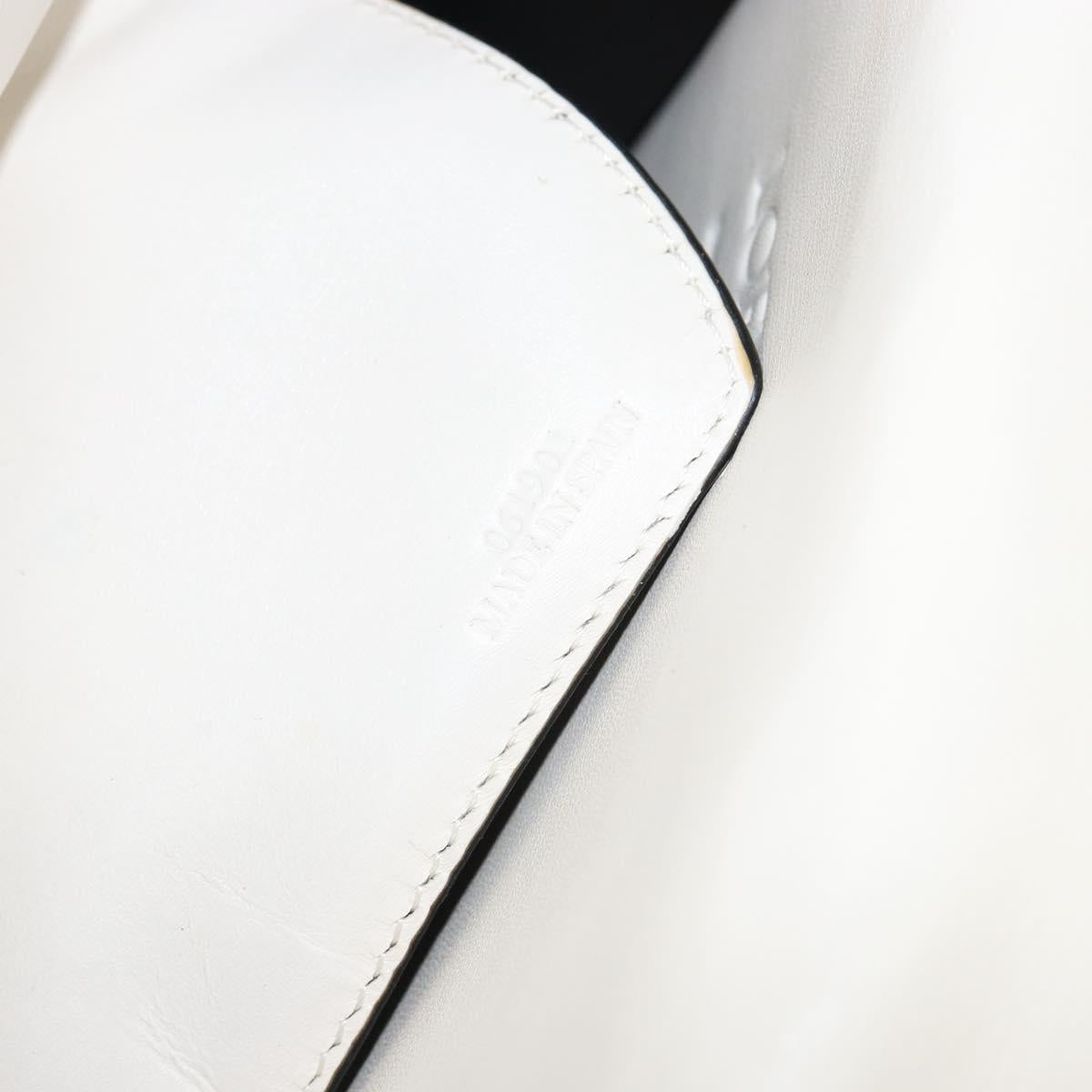 LOEWE Barcelona Shoulder Bag Leather Yellow Silver Auth 128170V