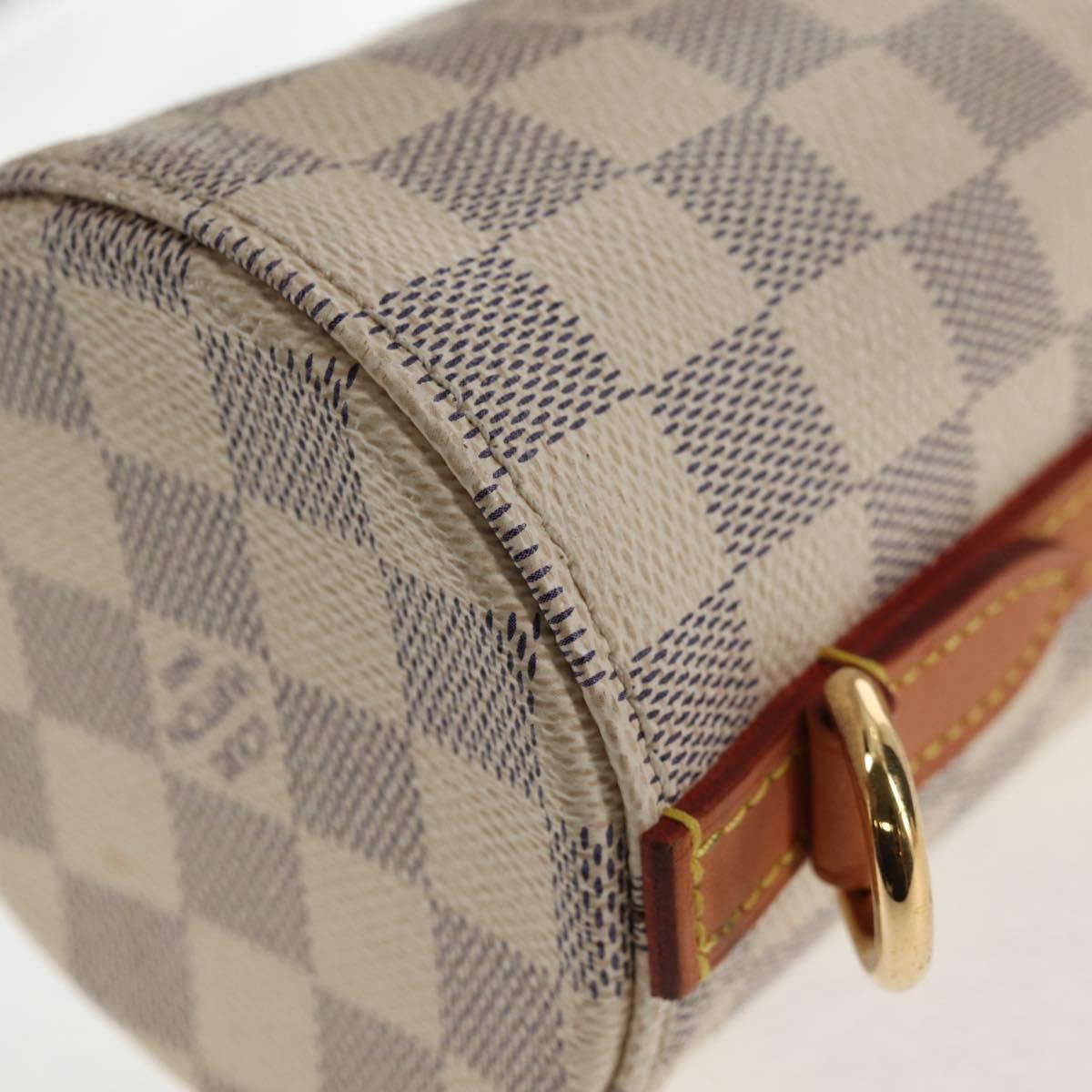LOUIS VUITTON Damier Azur Bottle Holder Porte Boutille Bag GI0373 Auth 128175V