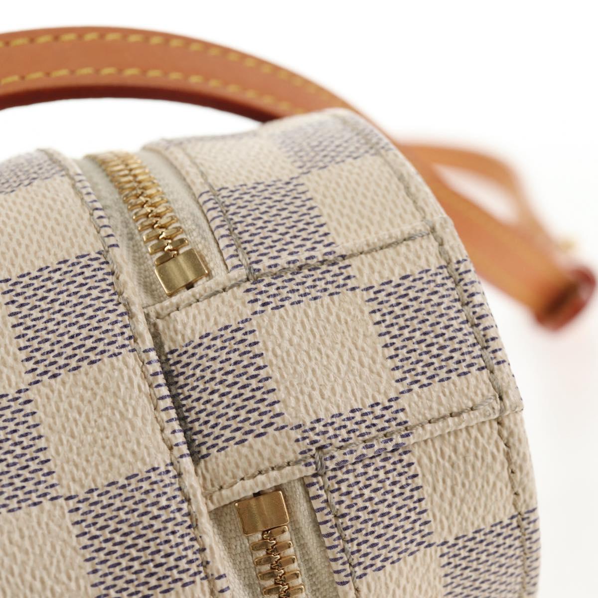 LOUIS VUITTON Damier Azur Bottle Holder Porte Boutille Bag GI0373 Auth 128175V