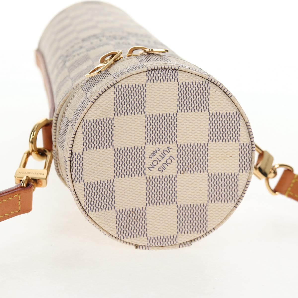 LOUIS VUITTON Damier Azur Bottle Holder Porte Boutille Bag GI0373 Auth 128175V