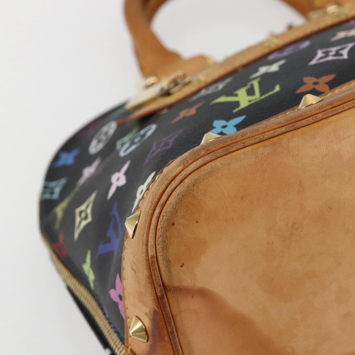 LOUIS VUITTON Monogram Multicolor Alma Hand Bag Black M92646 LV Auth 128178A