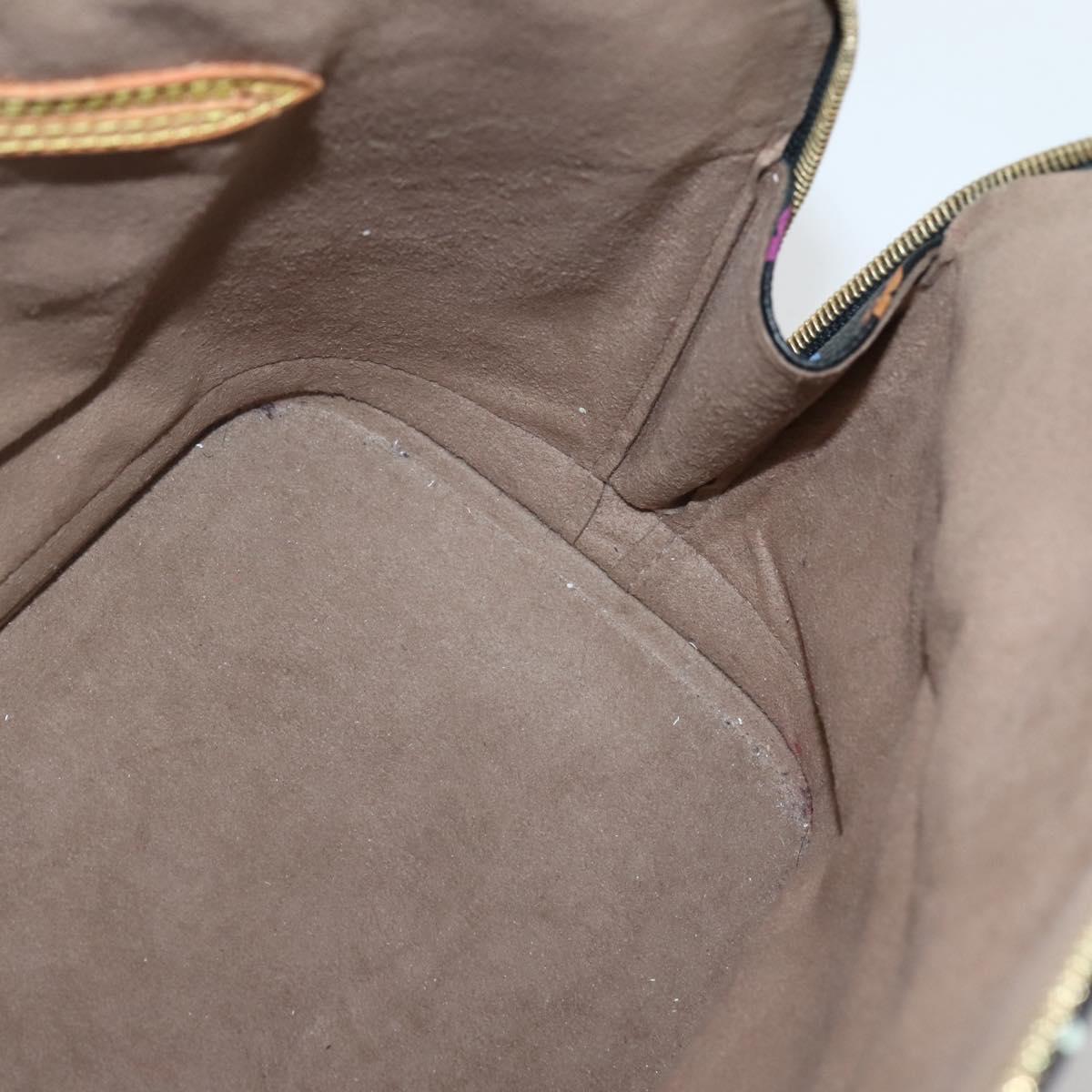 LOUIS VUITTON Monogram Multicolor Alma Hand Bag Black M92646 LV Auth 128178A