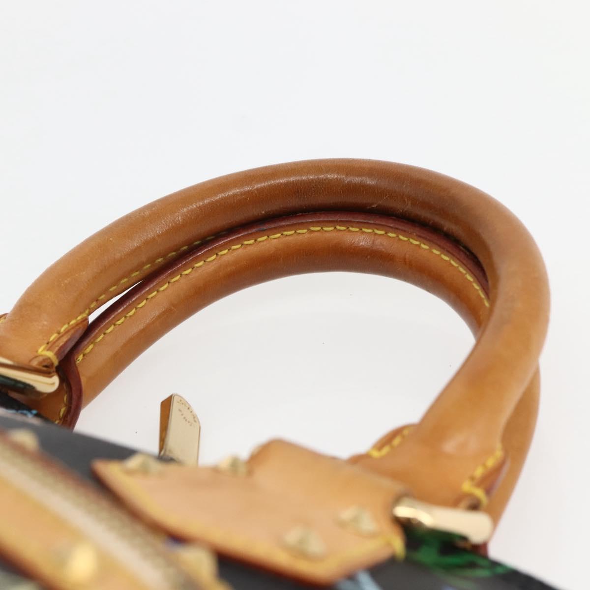 LOUIS VUITTON Monogram Multicolor Alma Hand Bag Black M92646 LV Auth 128178A