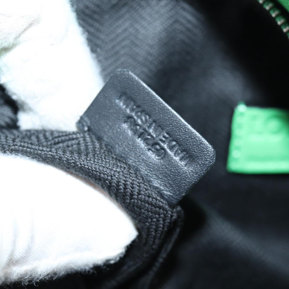 LOEWE Puzzle bag Anagram Waist bag Leather Green Silver Auth 128181M