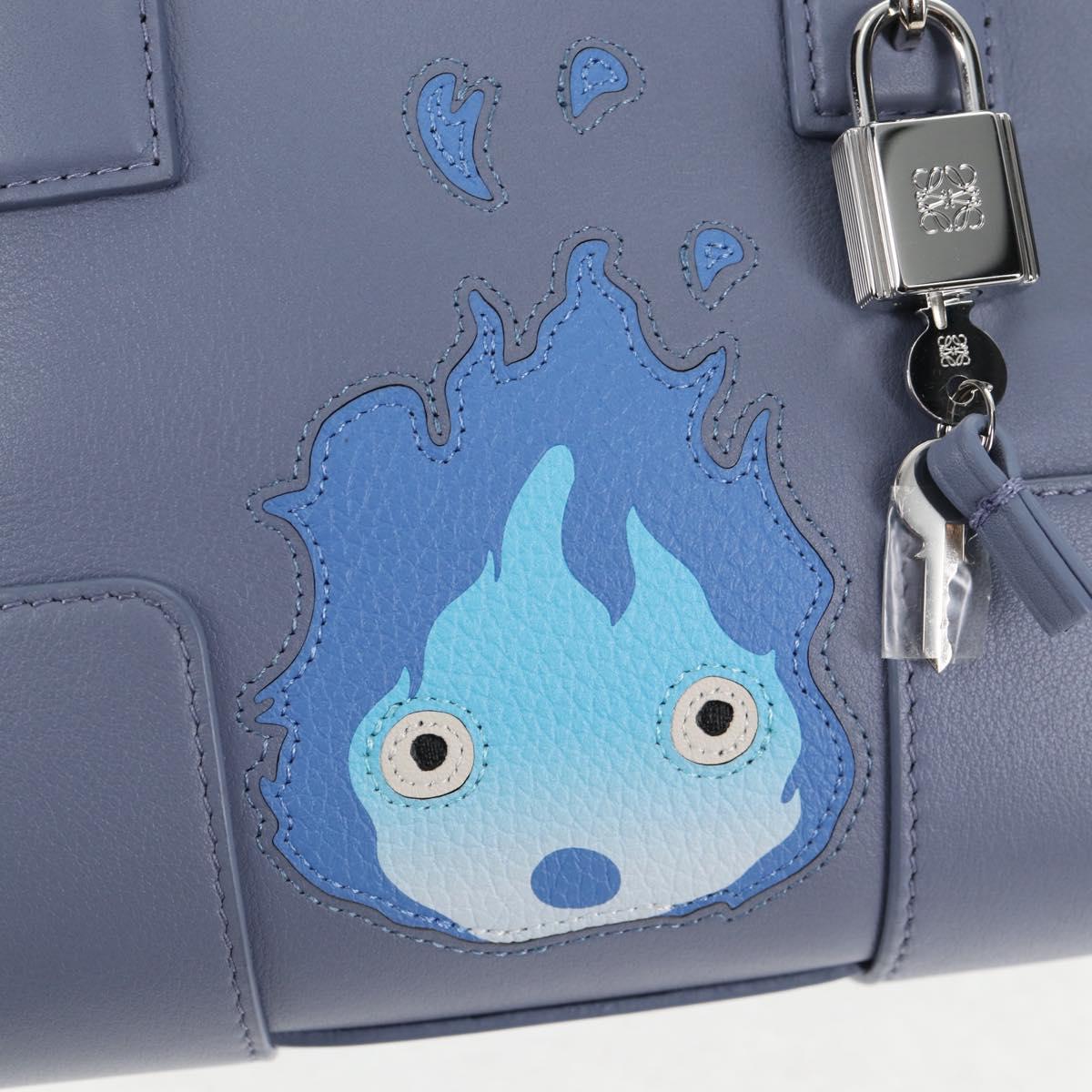LOEWE Ghibli Howl's Moving Castle Amazona 16 Bag Leather 2way Blue Auth 128182M