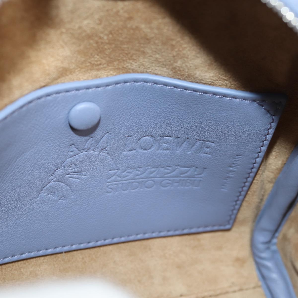 LOEWE Ghibli Howl's Moving Castle Amazona 16 Bag Leather 2way Blue Auth 128182M