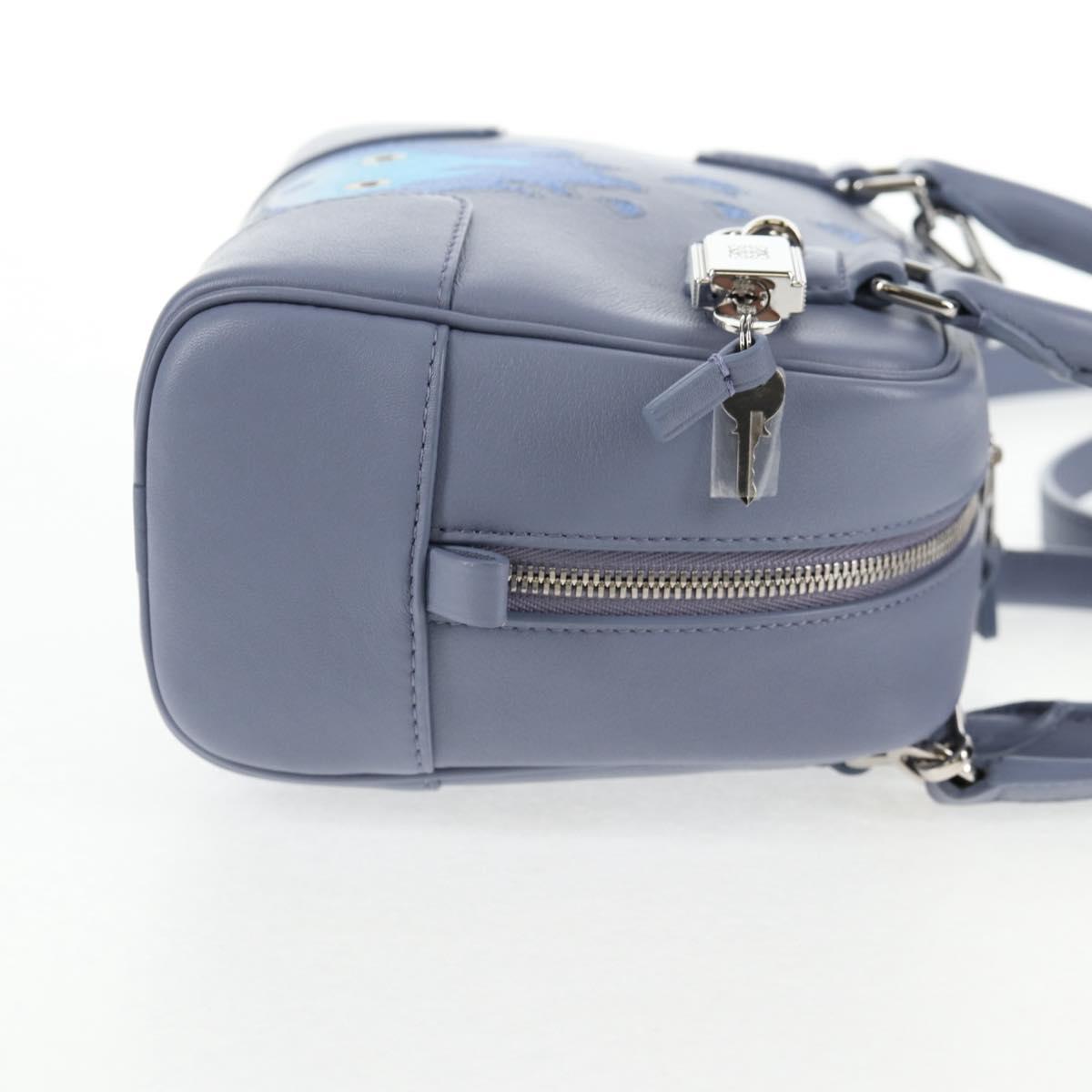 LOEWE Ghibli Howl's Moving Castle Amazona 16 Bag Leather 2way Blue Auth 128182M