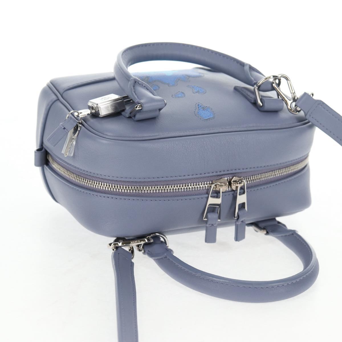 LOEWE Ghibli Howl's Moving Castle Amazona 16 Bag Leather 2way Blue Auth 128182M