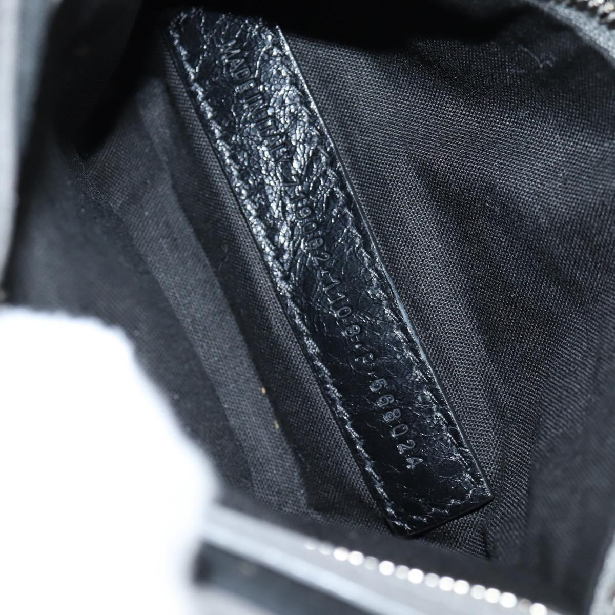 BALENCIAGA Flap Bag XS Shoulder Bag Leather 2way Gray Silver 719082 Auth 128190M