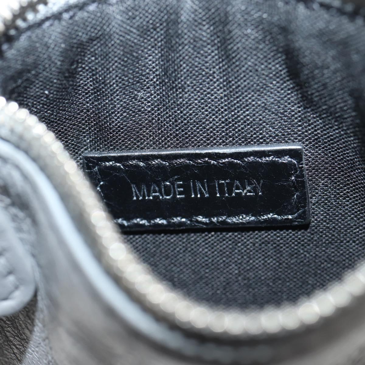 BALENCIAGA Flap Bag XS Shoulder Bag Leather 2way Gray Silver 719082 Auth 128190M